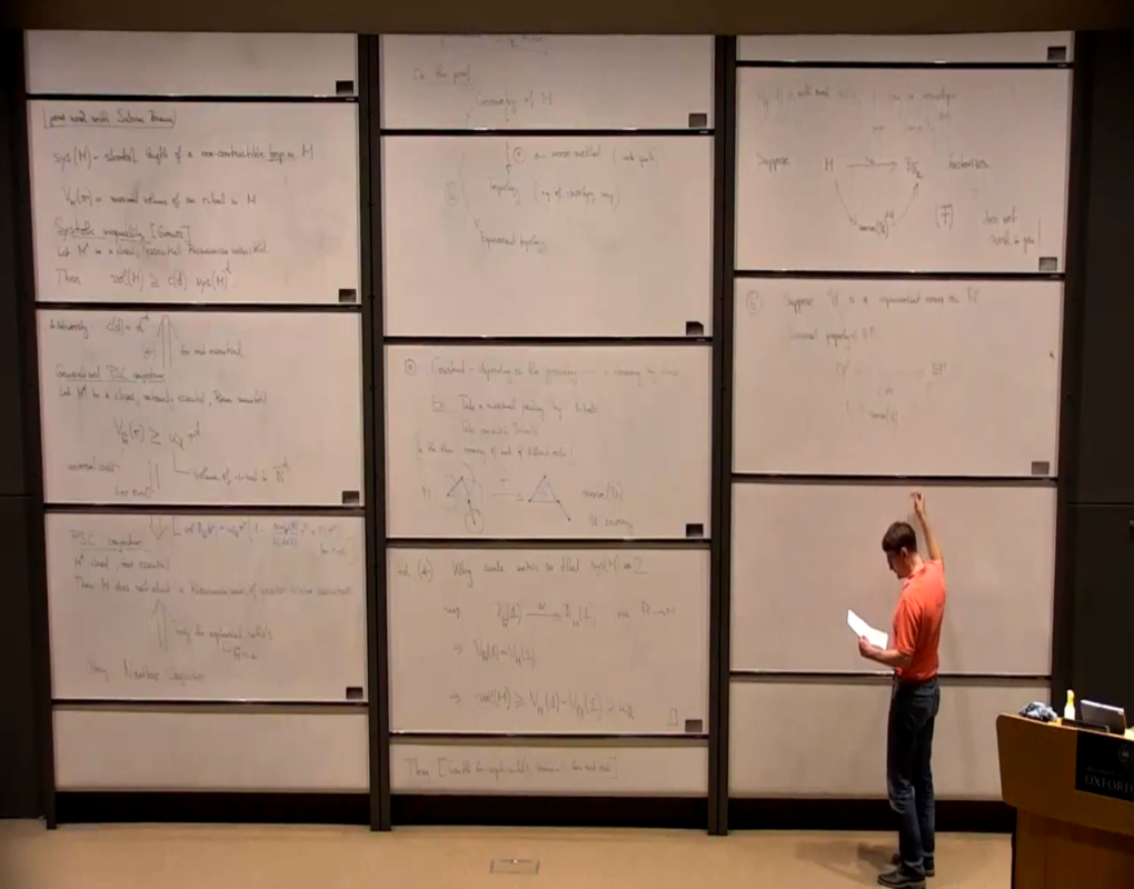 Metric Geometry and Geometric Analysis (Oxford, United Kingdom): "Research Talk: Balls in Essential Manifolds and Actions on Cantor Spaces" Thumbnail