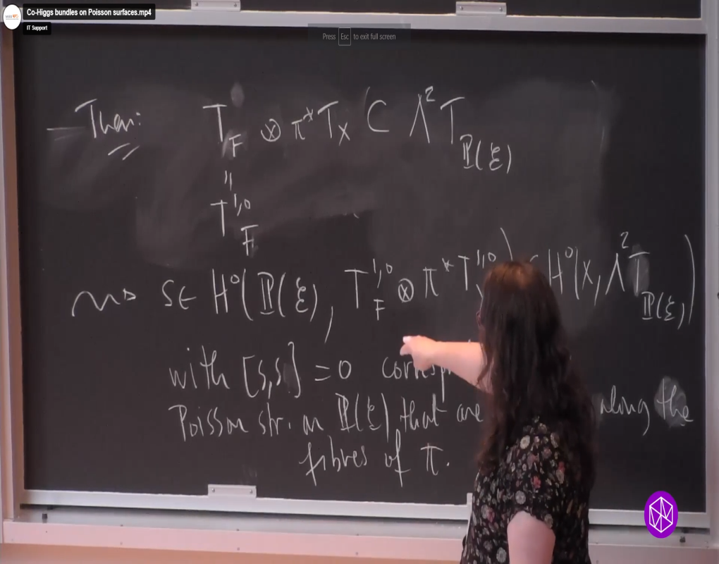 Connections Workshop: Analytic and Geometric Aspects of Gauge Theory: "Co-Higgs Bundles on Poisson Surfaces" Thumbnail