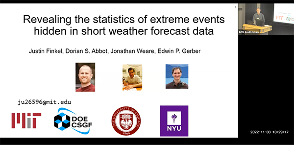 Revealing the statistics of extreme events hidden in short weather forecast data Thumbnail