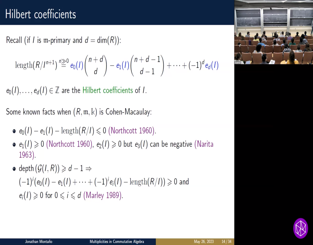 Commutative Algebra And Its Interaction With Algebraic Geometry Summer School: Multiplicities in Commutative Algebra: Past, Present, and Future Thumbnail