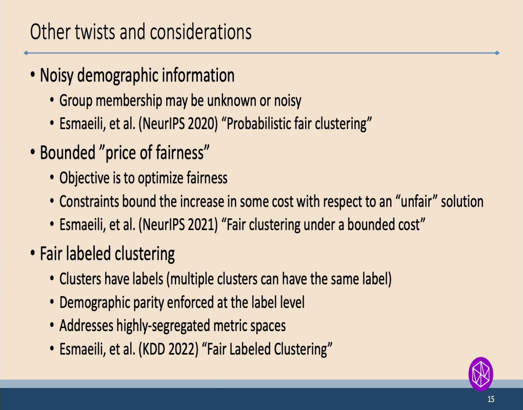 Introductory Workshop: Algorithms, Fairness, and Equity: "Thinking Critically About Fair Clustering: Past, Present, and Future" Thumbnail