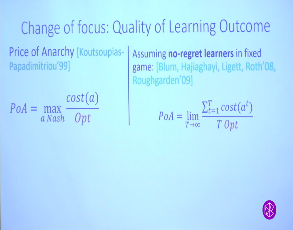 Introductory Workshop: Mathematics and Computer Science of Market and Mechanism Design: "Learning Outcomes in Repeated Games" Thumbnail