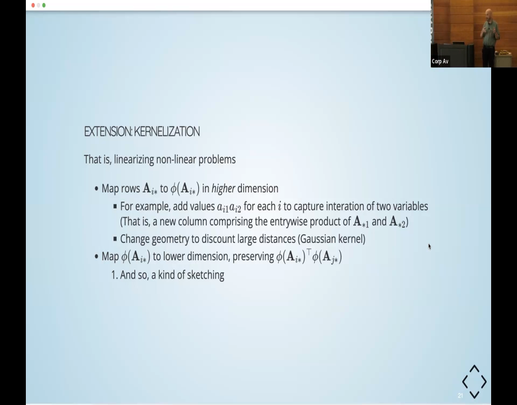 "Mathematics of Big Data: Sketching and (Multi-) Linear Algebra (IBM Almaden)" Summer School: Lecture Thumbnail