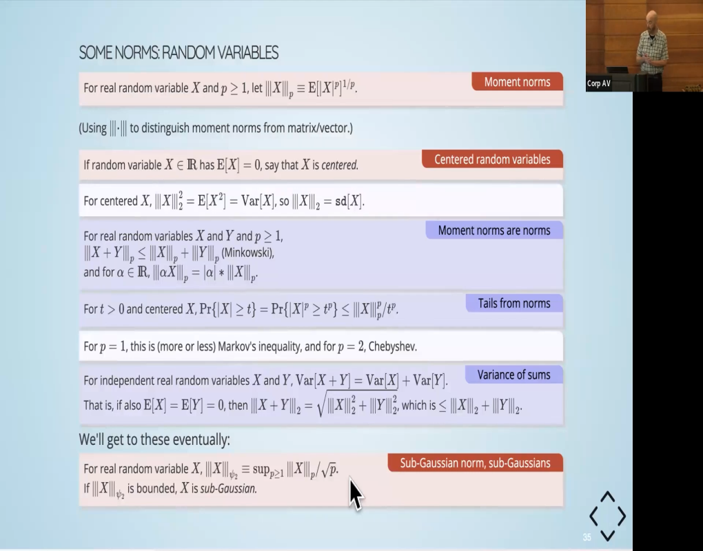 "Mathematics of Big Data: Sketching and (Multi-) Linear Algebra (IBM Almaden)" Summer School: Lecture Thumbnail