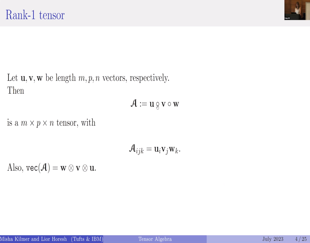 "Mathematics of Big Data: Sketching and (Multi-) Linear Algebra (IBM Almaden)" Summer School: Lecture Thumbnail