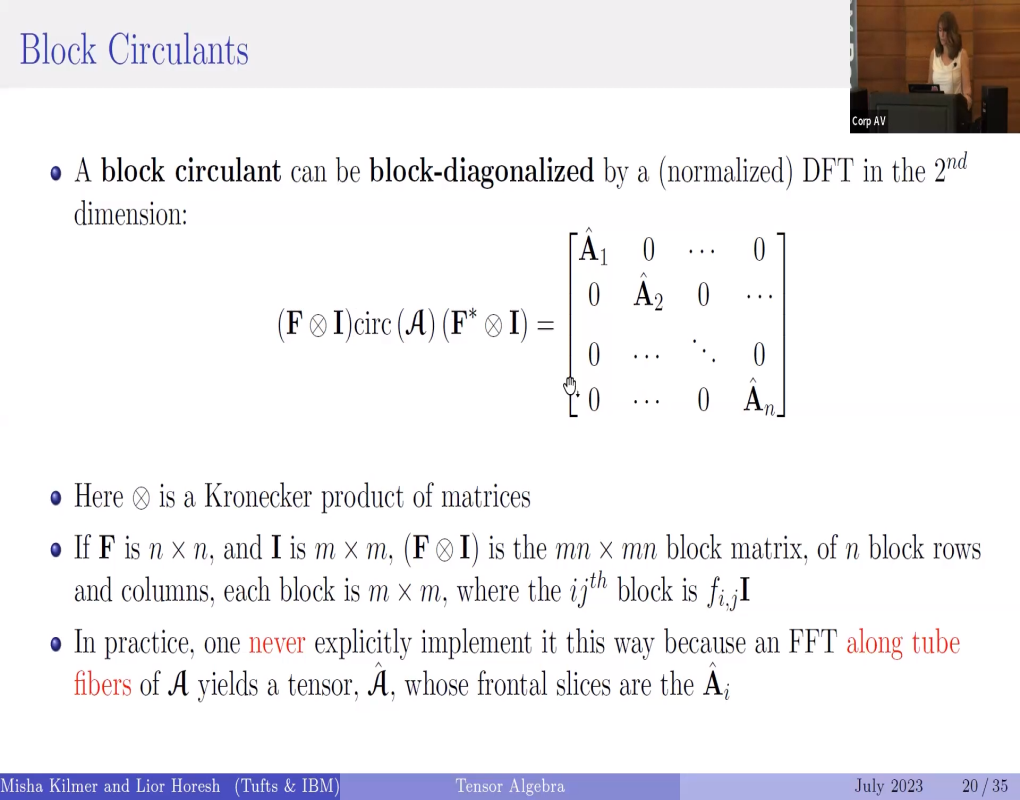 "Mathematics of Big Data: Sketching and (Multi-) Linear Algebra (IBM Almaden)" Summer School: Lecture Thumbnail