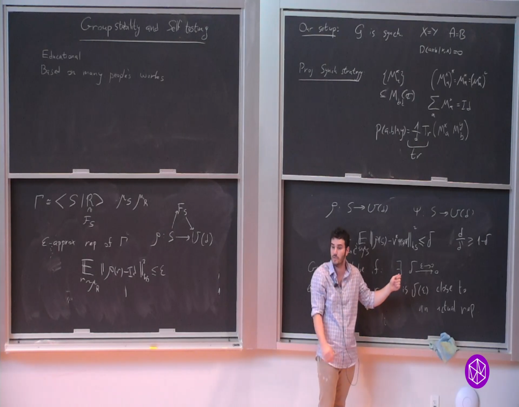 Hot Topics: MIP* = RE and the Connes’ Embedding Problem: "Group Stability, Nonlocal Games, and Self-Testing" Thumbnail