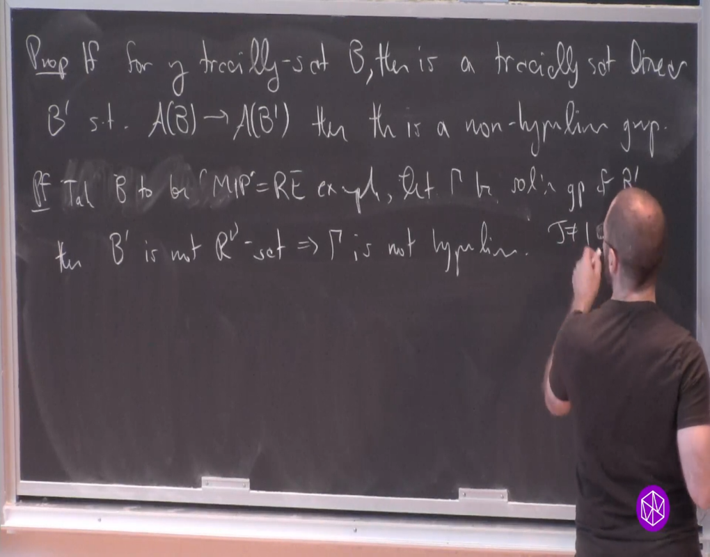 Hot Topics: MIP* = RE and the Connes’ Embedding Problem: "LCS-Games, Non-Hyperlinear Groups, and Schaefer Dichotomy Theorems" Thumbnail