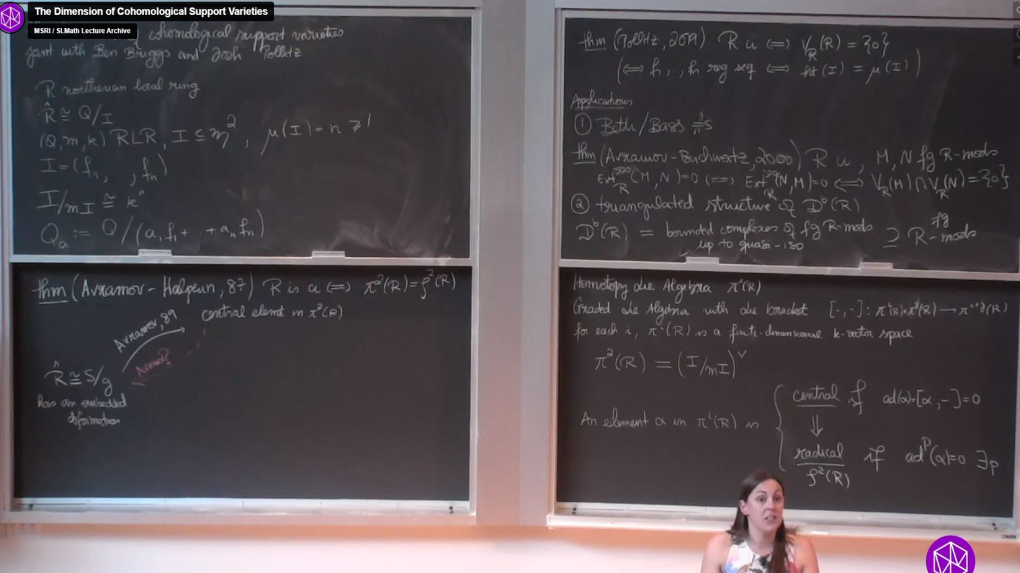 Connections Workshop: Commutative Algebra: "The Dimension of Cohomological Support Varieties" Thumbnail