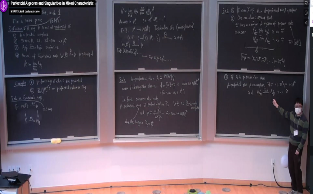 Introductory Workshop: Commutative Algebra: "Perfectoid Algebras and Singularities in Mixed Characteristic" Thumbnail