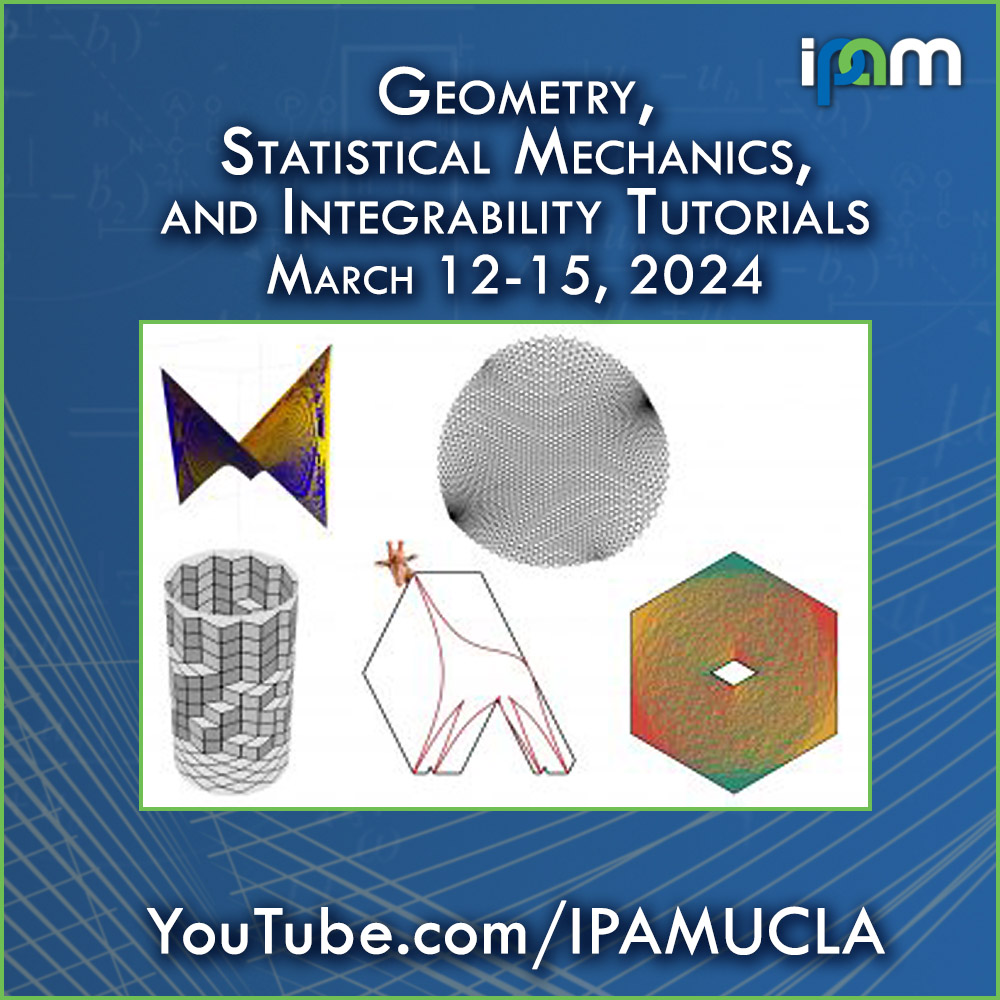Cédric Boutillier - Dimer models and random tilings (Part 1) - IPAM at UCLA Thumbnail