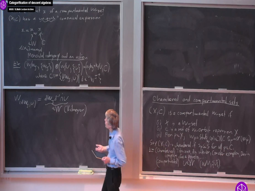 Hot Topics: Artin Groups and Arrangements - Topology, Geometry, and Combinatorics: "Categorification of descent algebras" Thumbnail