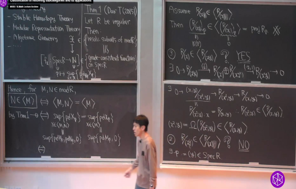 Recent Developments in Commutative Algebra: "Classification of resolving subcategories and its applications" Thumbnail