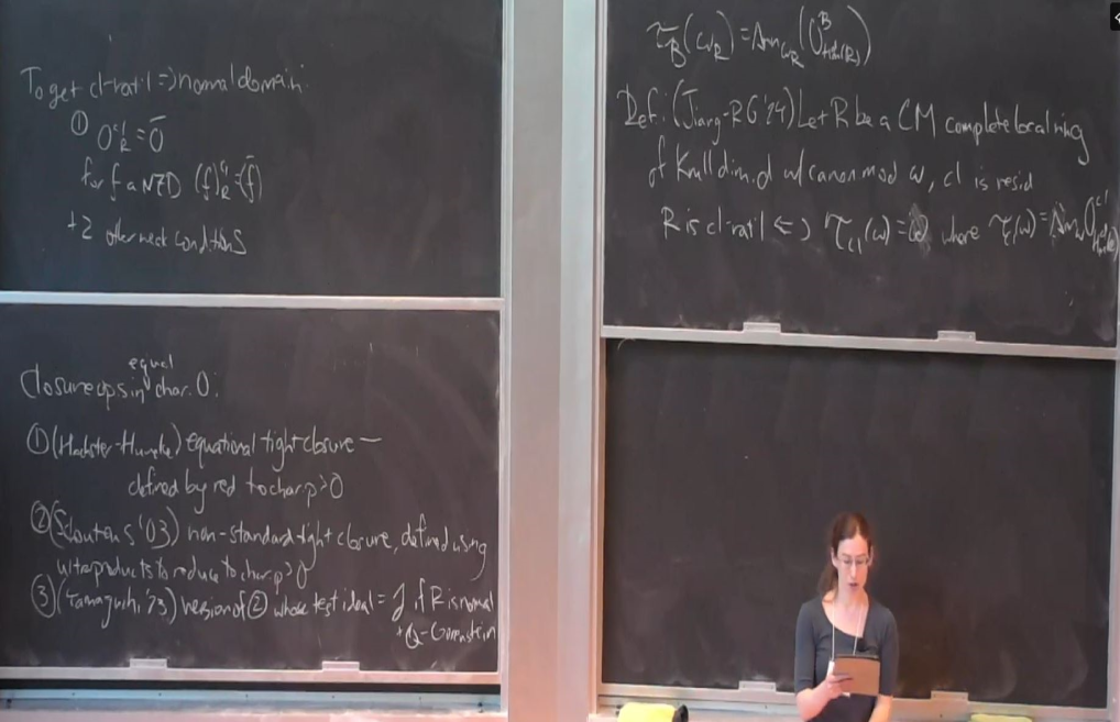 Recent Developments in Commutative Algebra: "Closure operations and rational singularities" Thumbnail