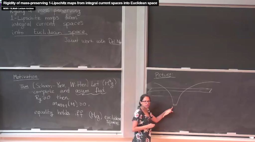 Connections Workshop: New Frontiers in Curvature & Special Geometric Structures and Analysis: Rigidity of mass-preserving 1-Lipschitz maps from integral current spaces into Euclidean space Thumbnail