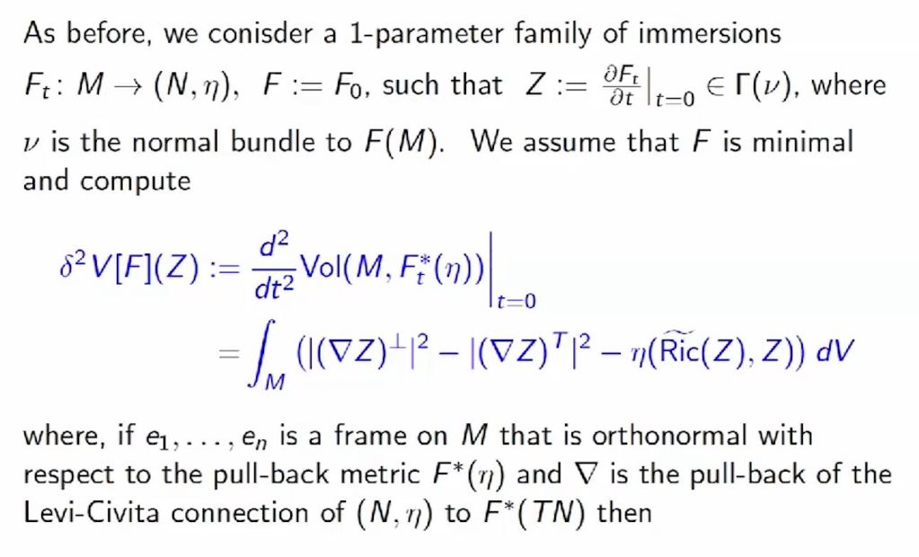 Introductory Workshop: New Frontiers in Curvature: Complexities of the Second Variation of Minimal Surfaces of codimension greater than one, pt. 1 Thumbnail