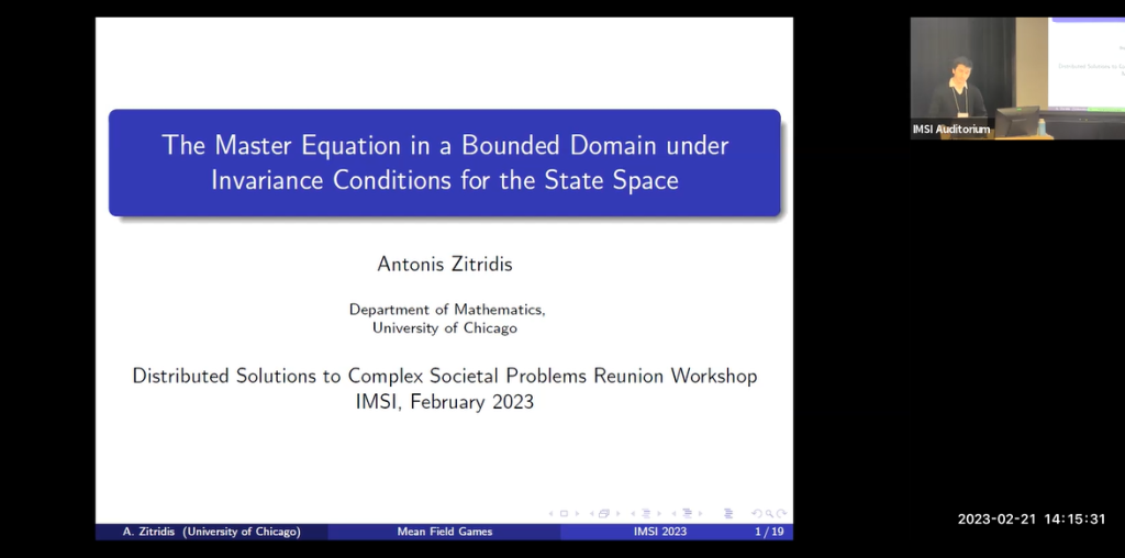 The Master Equation in a Bounded Domain under inveriance conditions for the state space Thumbnail