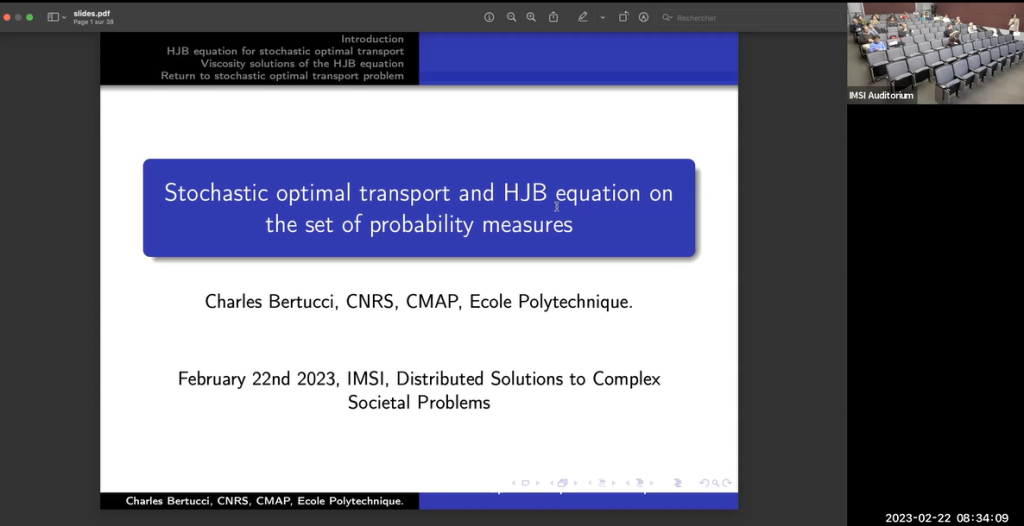 Stochastic optimal transport and HJB equations on the set of probability measures Thumbnail