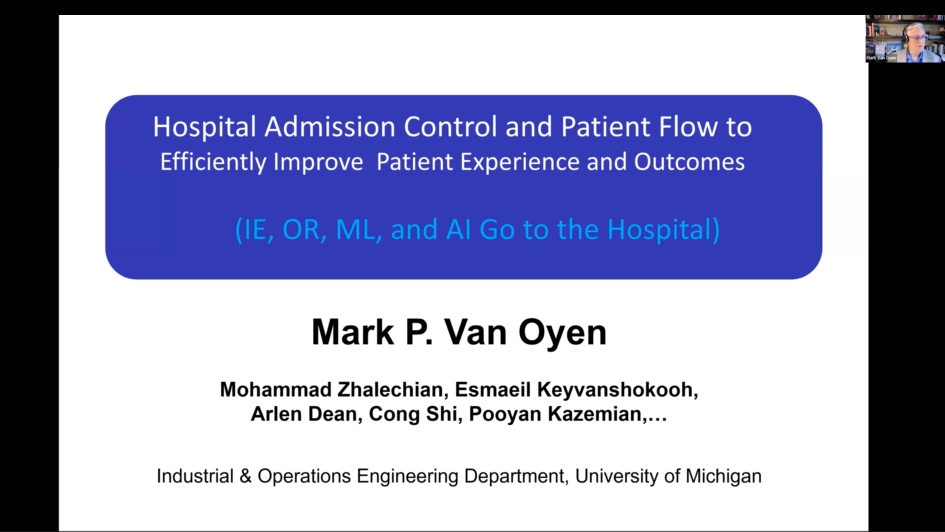 Hospital Admission Control and Patient Flow to Efficiently Improve Patient Experience and Outcomes Thumbnail