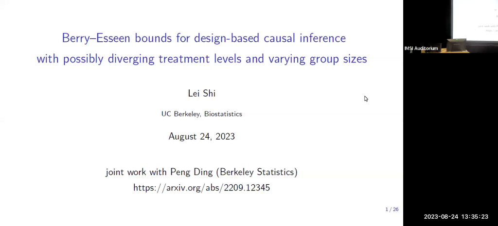 Berry-Esseen bounds for design-based causal inference with possibly diverging treatment levels and varying group sizes Thumbnail