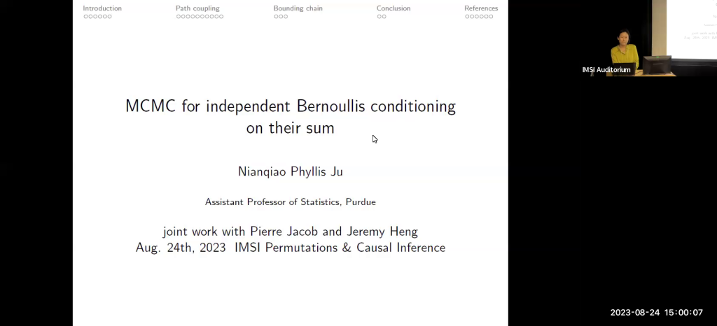 A simple Markov chain for independent Bernoulli variables conditioned on their sum Thumbnail