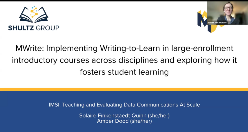 MWrite: Implementing Writing-to-Learn in large-enrollment introductory courses across disciplines and exploring how it fosters student learning Thumbnail