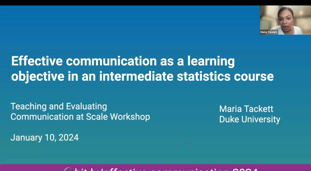 Effective communication as a learning objective in an intermediate statistics course Thumbnail