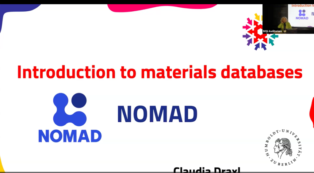 Introduction to materials databases and 
NOMAD Thumbnail