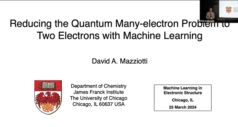 Reducing the Quantum Many-Electron Problem to Two Electrons with Machine Learning Thumbnail