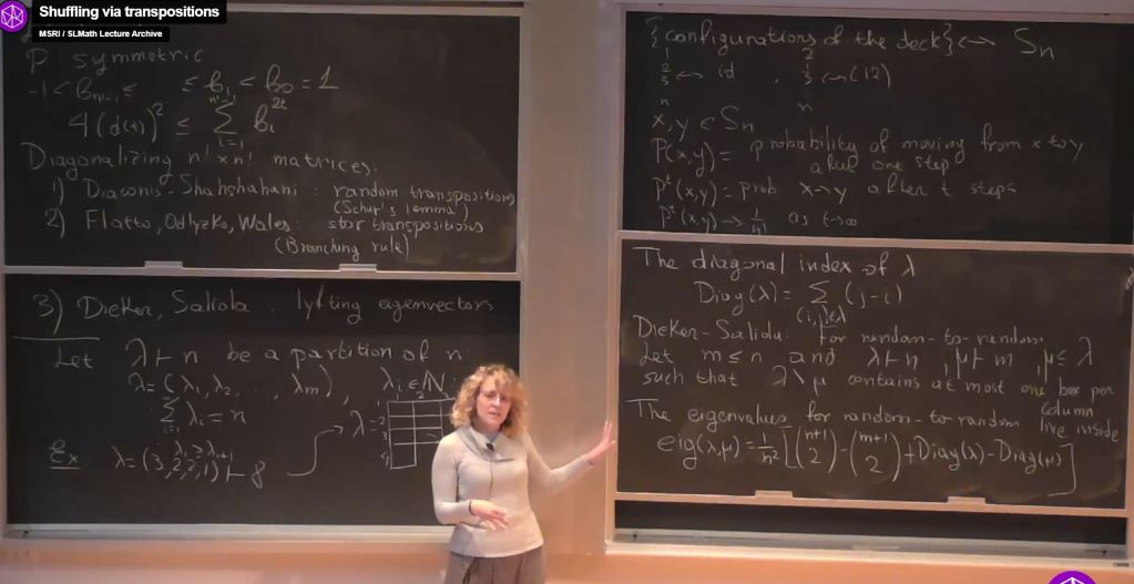 Introductory Workshop: Probability and Statistics of Discrete Structures: Shuffling via transpositions Thumbnail