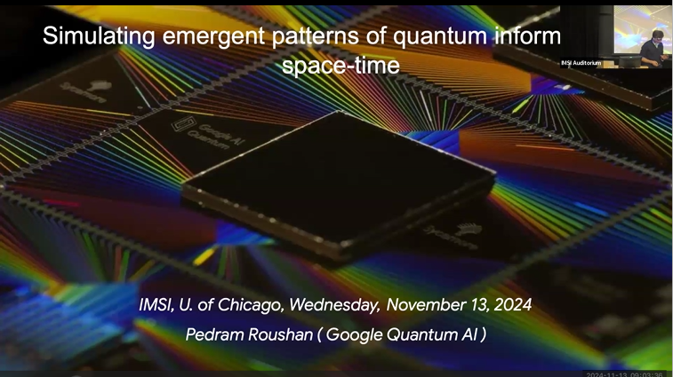 Simulating emergent patterns of quantum information in space-time Thumbnail