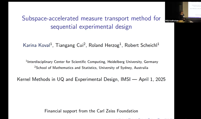 Subspace accelerated measure transport method for sequential experimental design Thumbnail
