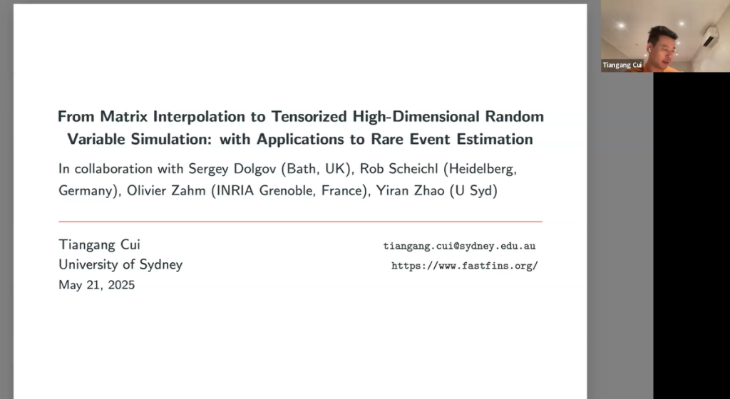 From Matrix Interpolation to Tensorized Simulation of High-Dimensional Random Variables: with Applications to Rare Event Estimation Thumbnail