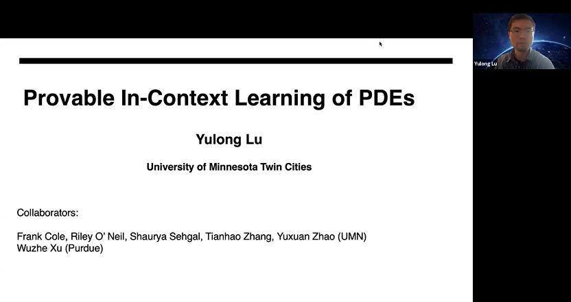 Short Talk: Provable in-context learning of PDEs Thumbnail
