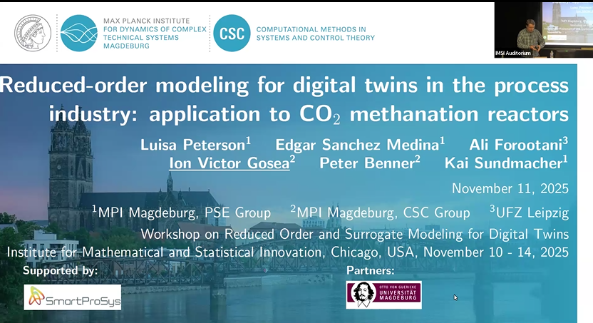Short talk: Reduced-order modeling for digital twins in the process industry: application to carbon dioxide methanation reactors Thumbnail