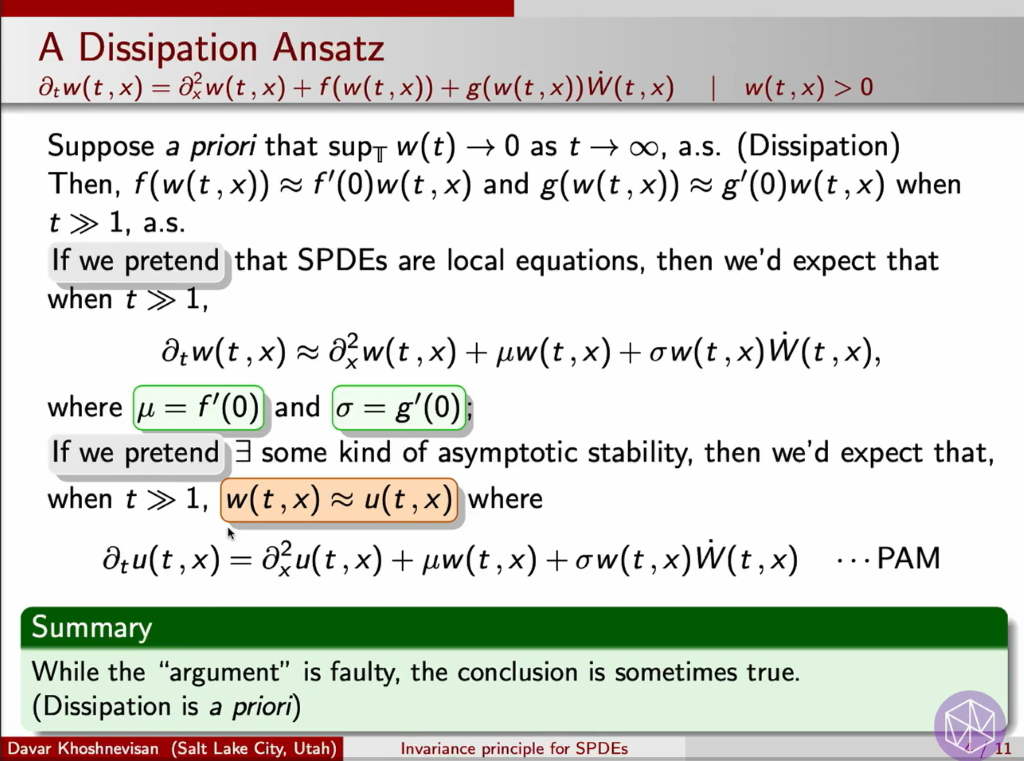 Recent Trends in Stochastic Partial Differential Equations: An Invariance Principle for some Reaction-Diffusion Equations with a Multiplicative Random Source Thumbnail